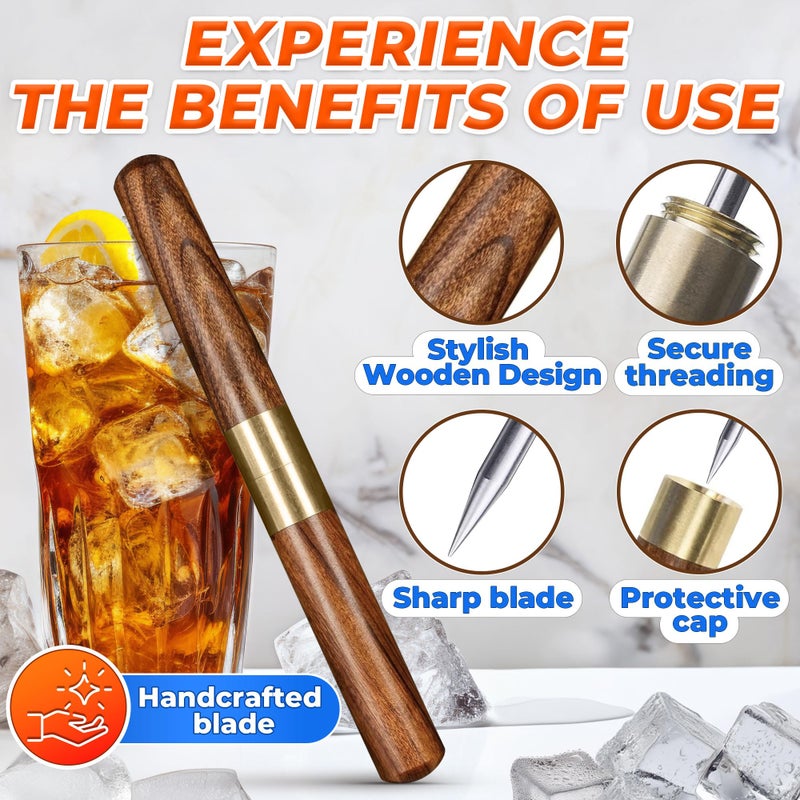 KETAR 3Pcs Ice Pick Stainless Steel Home Bar Tools - Portable Kitchen Equipment Icepick for Ice Bartender Tools Break The Ice Metal Pick Set - Ice Picks for Breaking Ice Tool Countertop Bar Camping Tools - Image 4